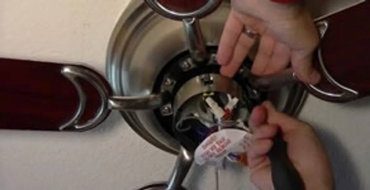 Ceiling fan installation with electrical wiring and mounting by professional electrician in Dallas, TX