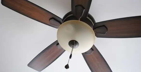 Fully installed ceiling fan with balanced blades and light fixture in Dallas, TX