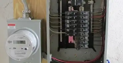 electrical panel upgrade service showing outdated electrical panel prepared for professional replacement in Dallas, TX