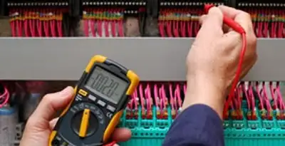 electrical service showing professional testing and troubleshooting of electrical panel by licensed electricians in Dallas, TX
