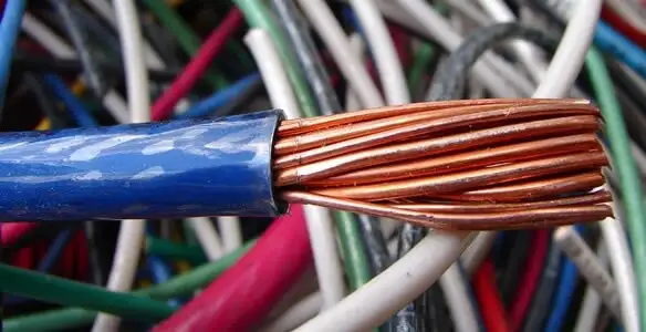 electrical wiring services showing exposed copper conductors and cable preparation in Dallas, TX