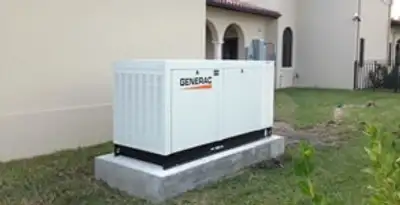 generator installation service showing standby generator professionally installed for residential power backup in Dallas, TX