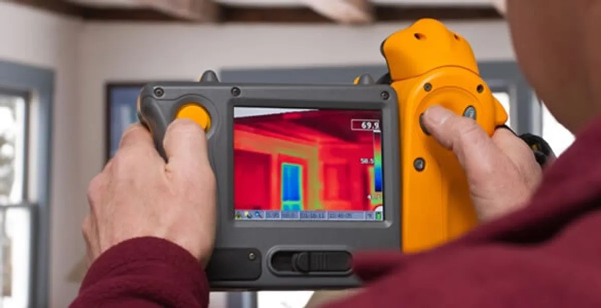 home energy audit service capturing thermal readings to analyze insulation and electrical efficiency in Dallas, TX