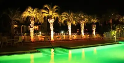 landscape lighting installation services illuminating outdoor recreational areas in Dallas, TX