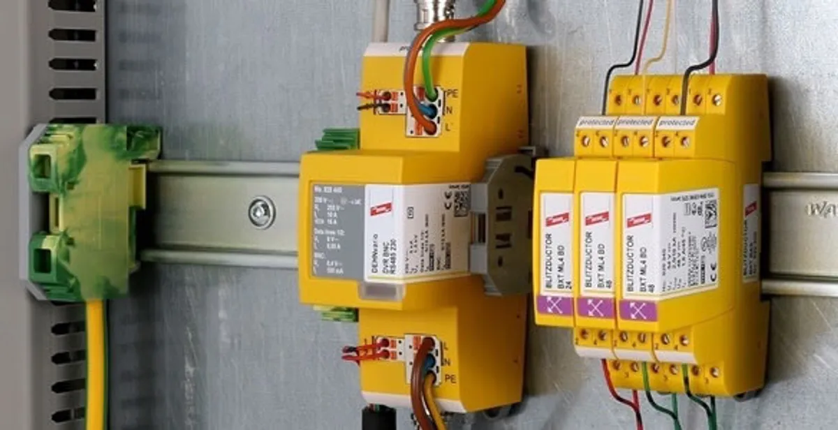 lightning surge protection system with surge suppressors installed by electrical service professionals in Dallas, TX