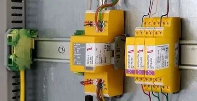 lightning surge protection system with surge suppressors installed by electrical service professionals in Dallas, TX