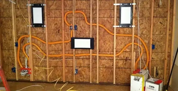new construction wiring project displaying complete electrical system layout installed by professionals in Dallas, TX
