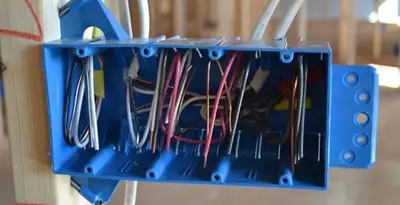 new construction wiring installation featuring electrical boxes and cable routing by expert electricians in Dallas, TX
