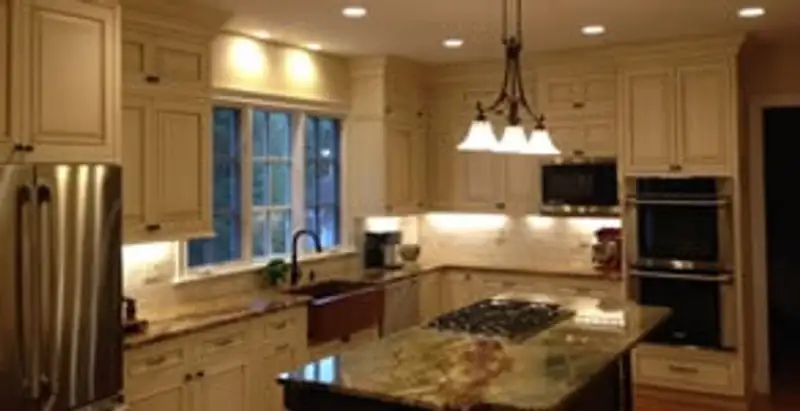 Recessed lighting installation enhancing interior lighting by professional electricians in Dallas, TX
