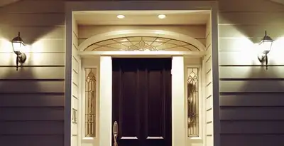 security light installation services with professionally installed entryway lighting in Dallas, TX