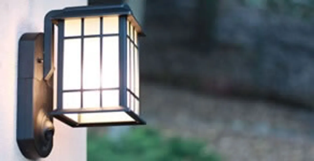 security light installation services with professionally mounted exterior wall light in Dallas, TX