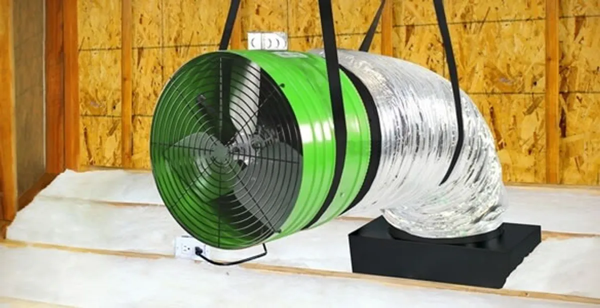 whole house fan installation services with professionally mounted ventilation fan system in Dallas, TX